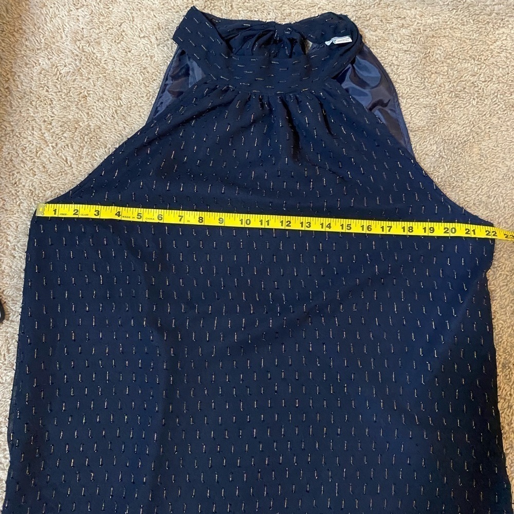 J. Crew factory Gold thread tie-neck tank size 14 - Picture 5 of 7